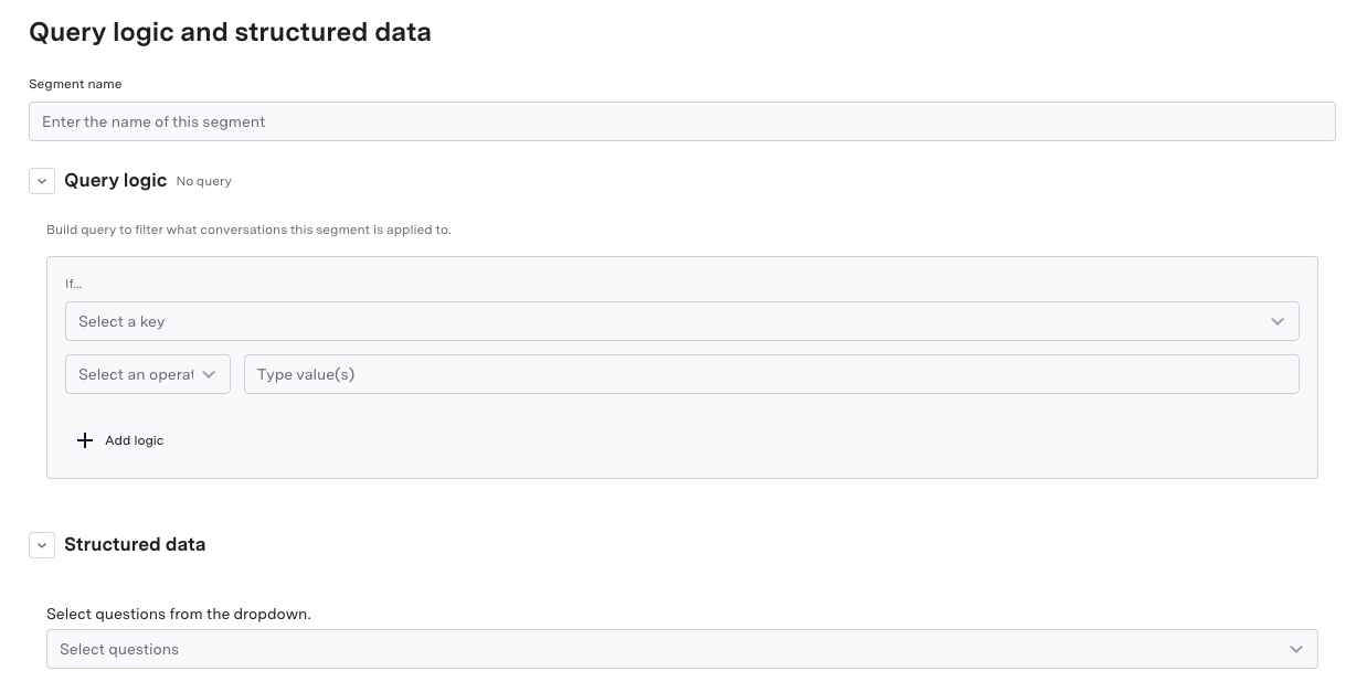 Segments and Customization - ASAPP Docs