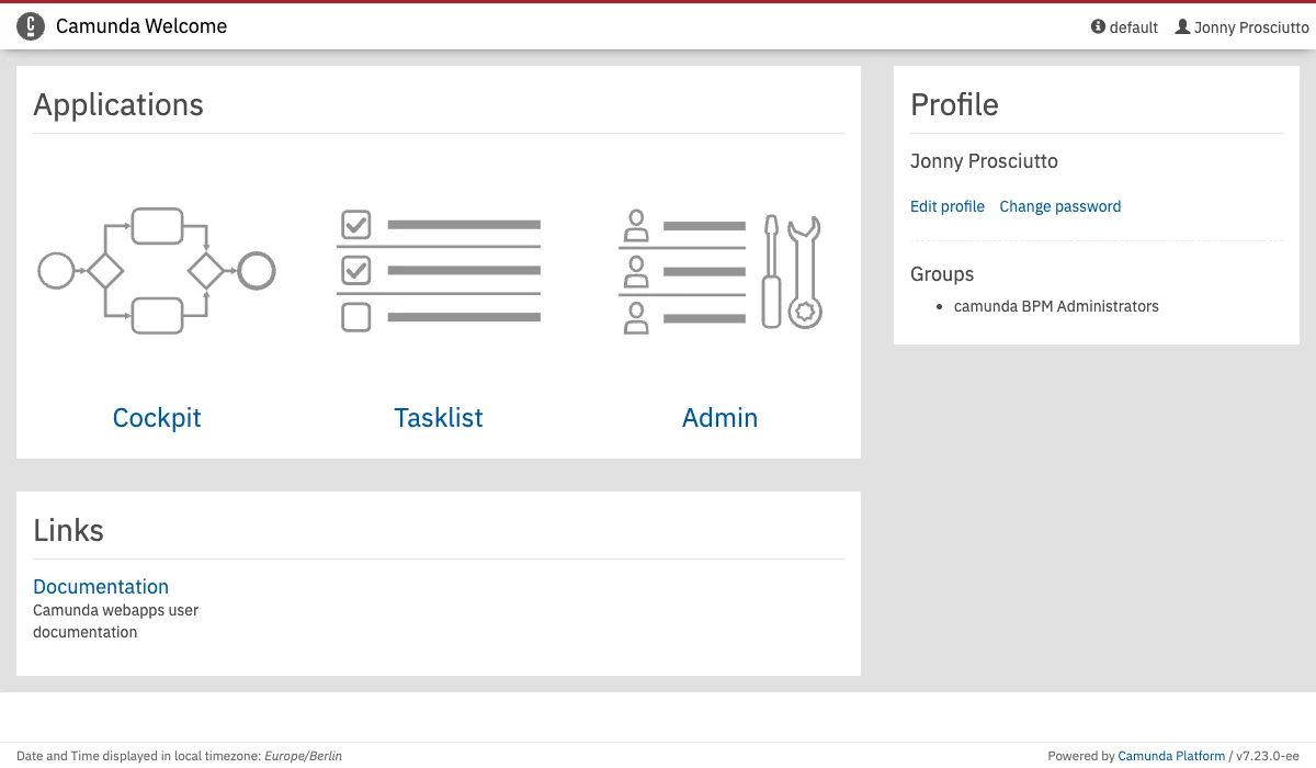 Welcome application