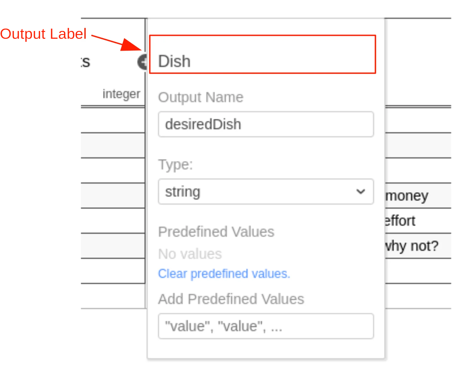 Output Label