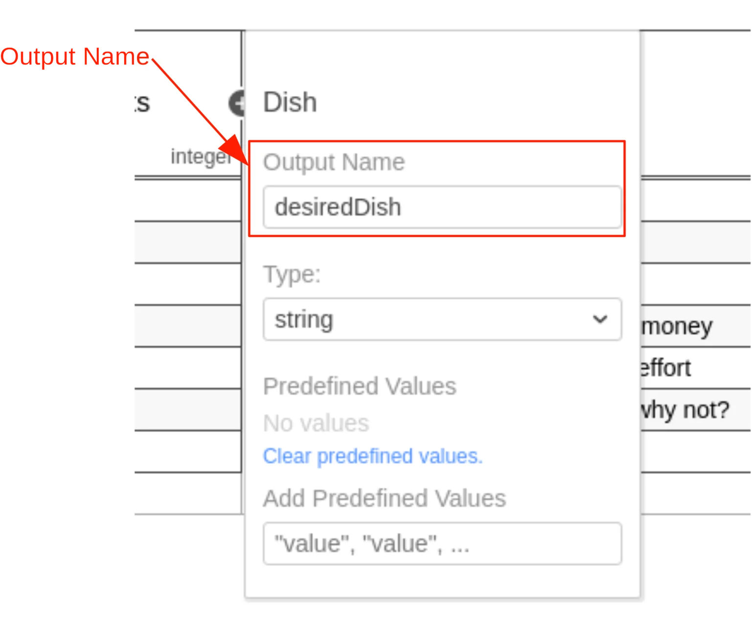 Output Name
