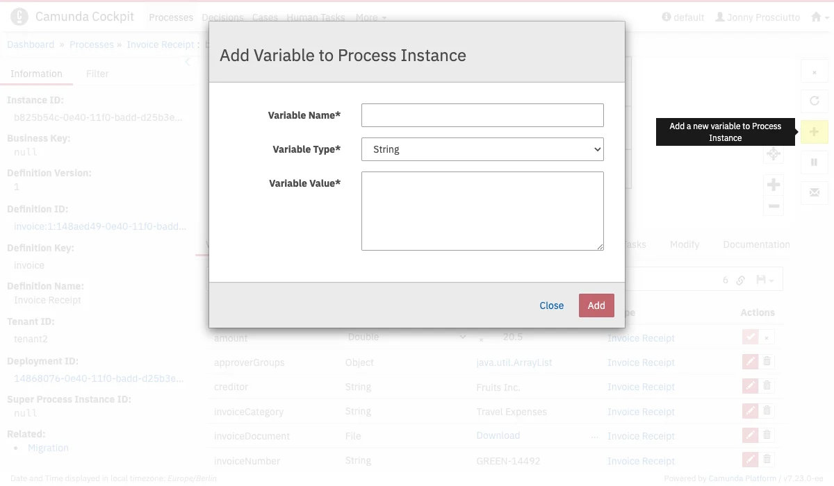 Add Variables