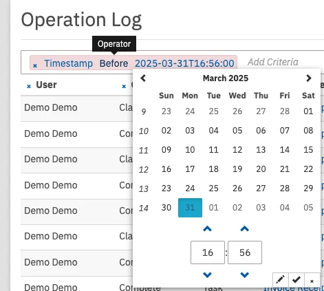 Filter by Timestamp