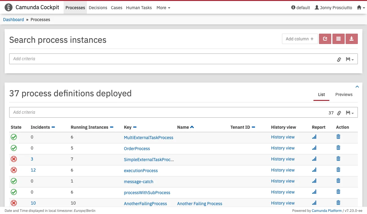 Deployed Processes