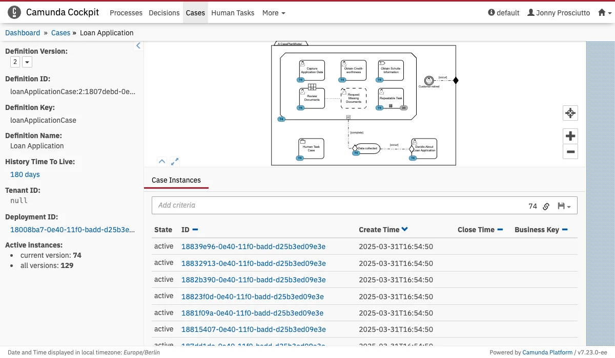 Case Definition Action