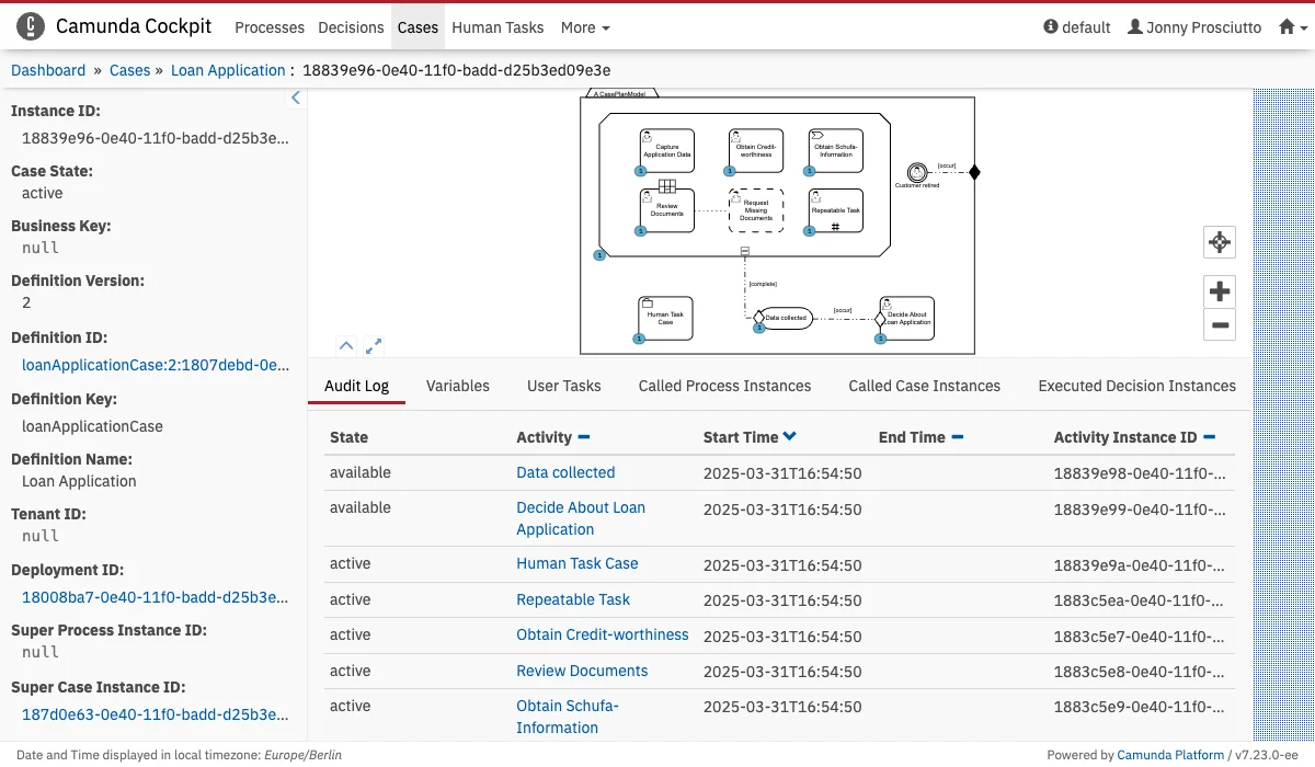 Case Instance Action