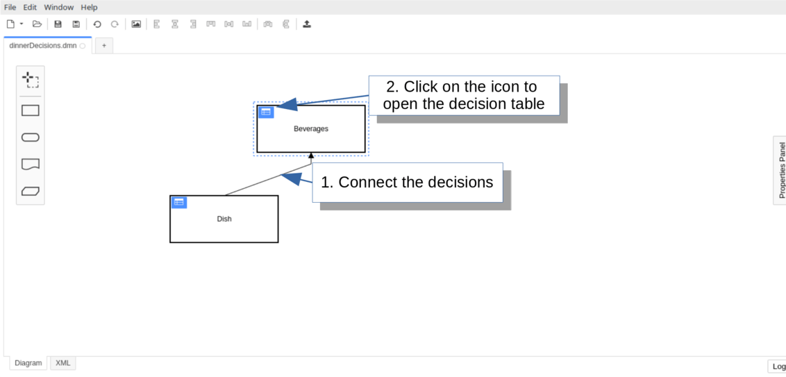 Connect the required decision