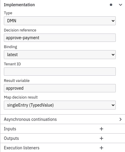 Configure the business rule task