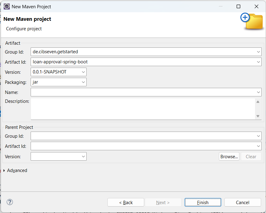 Create a new Maven project — page 2
