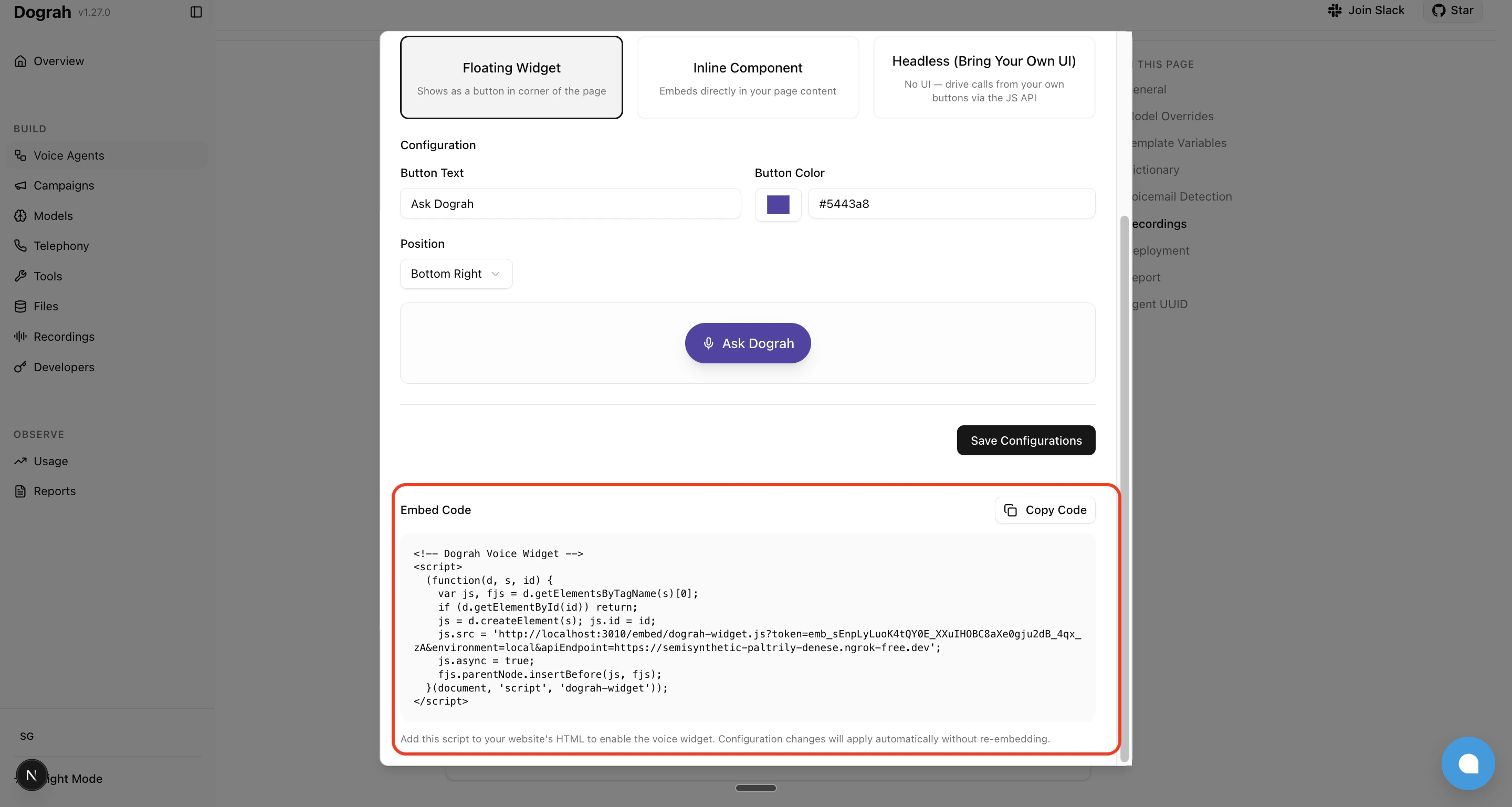 Copy deployment code