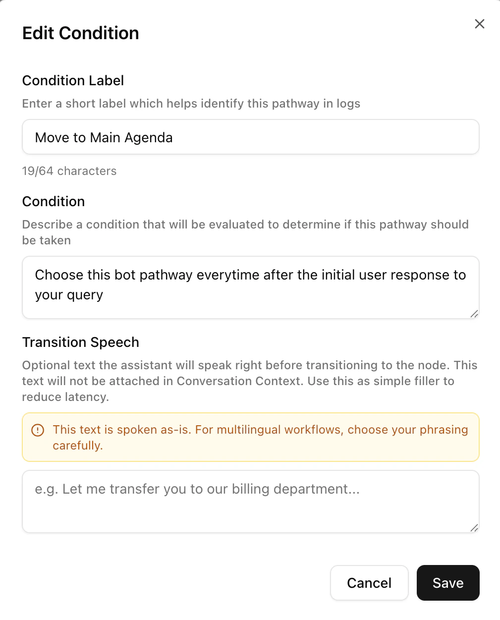 Edge configuration