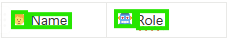 Icon and text detected separately