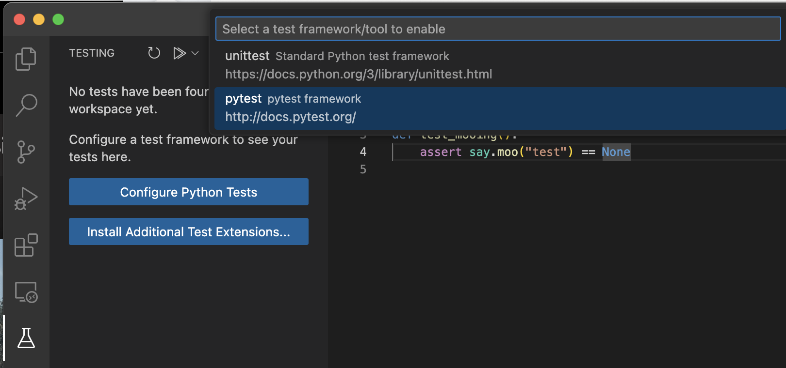vscode setup