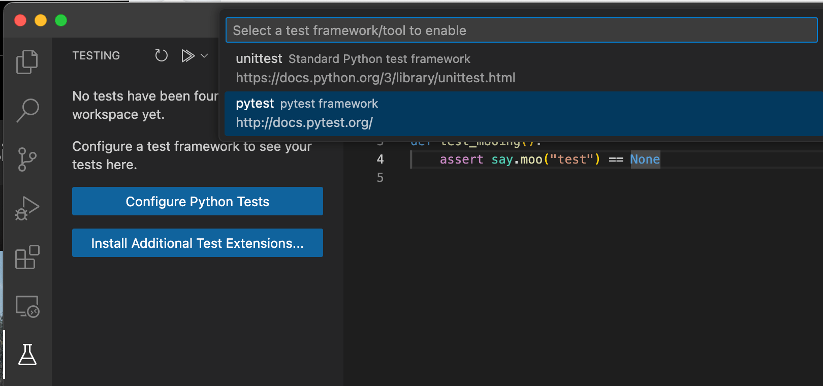 vscode setup