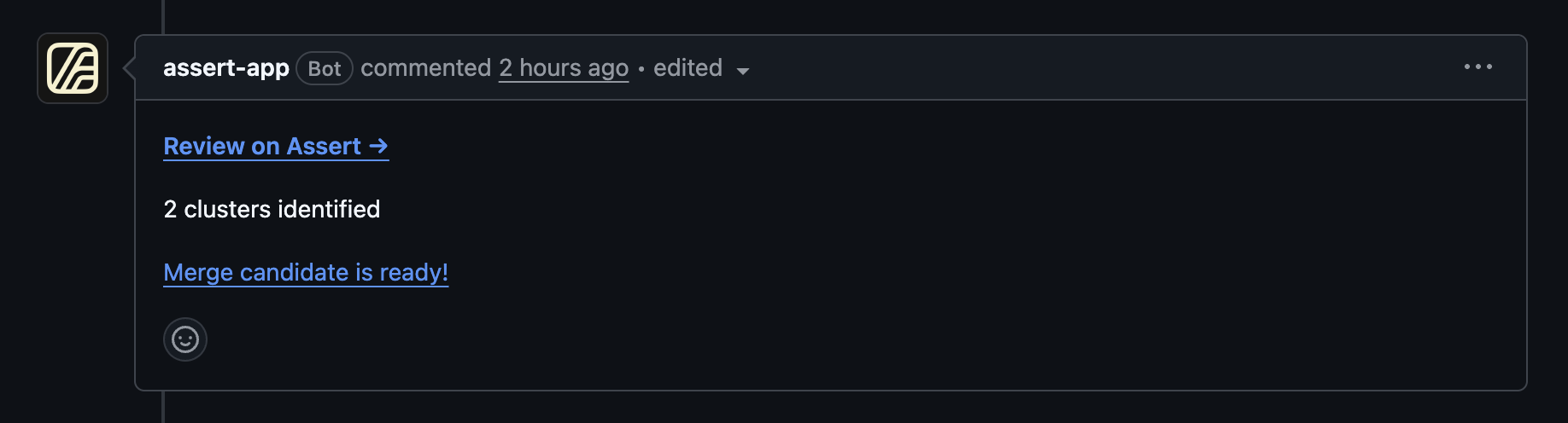 Assert Commenting On A Pull Request