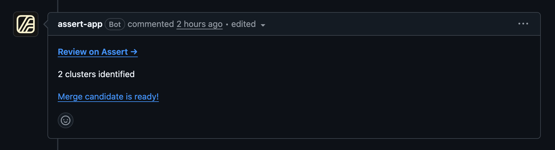 Assert Commenting On A Pull Request