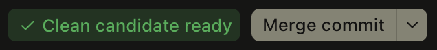 The Clean candidate ready pill in the review header