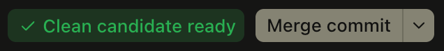 The Clean candidate ready pill in the review header