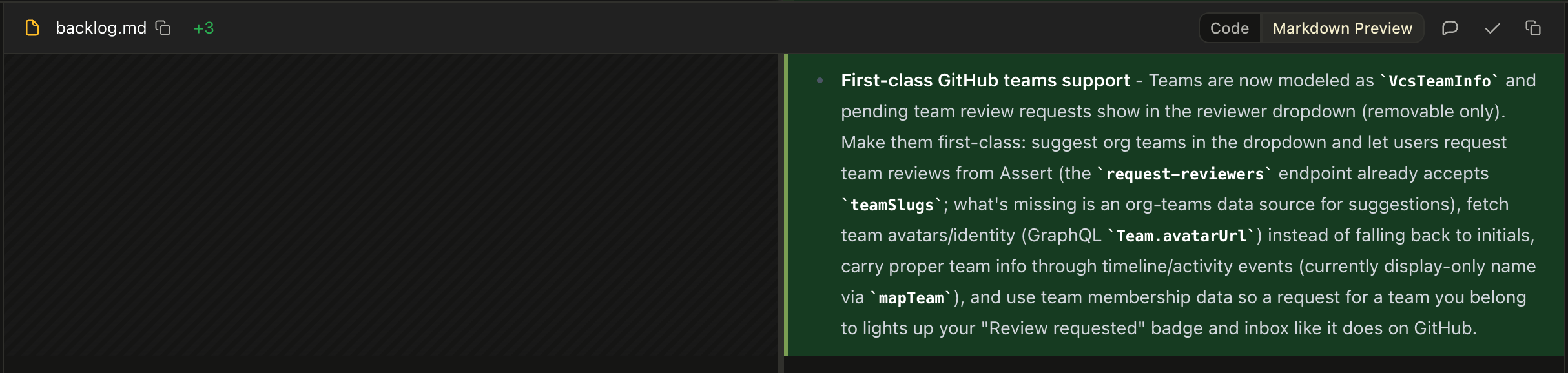 Toggling a Markdown file between Code and Markdown Preview