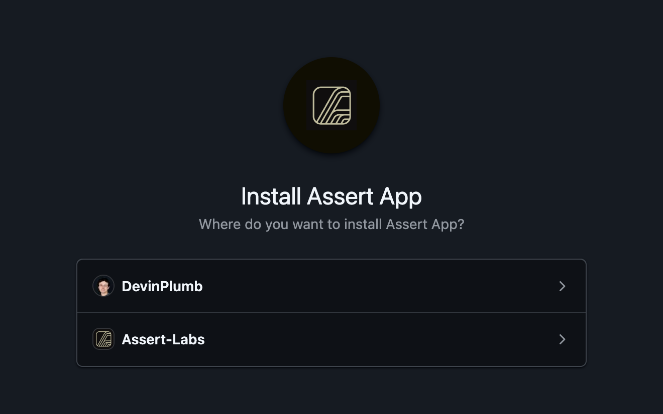 Installing the Assert App