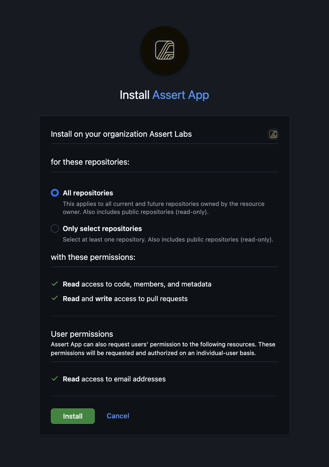 Installing the Assert App