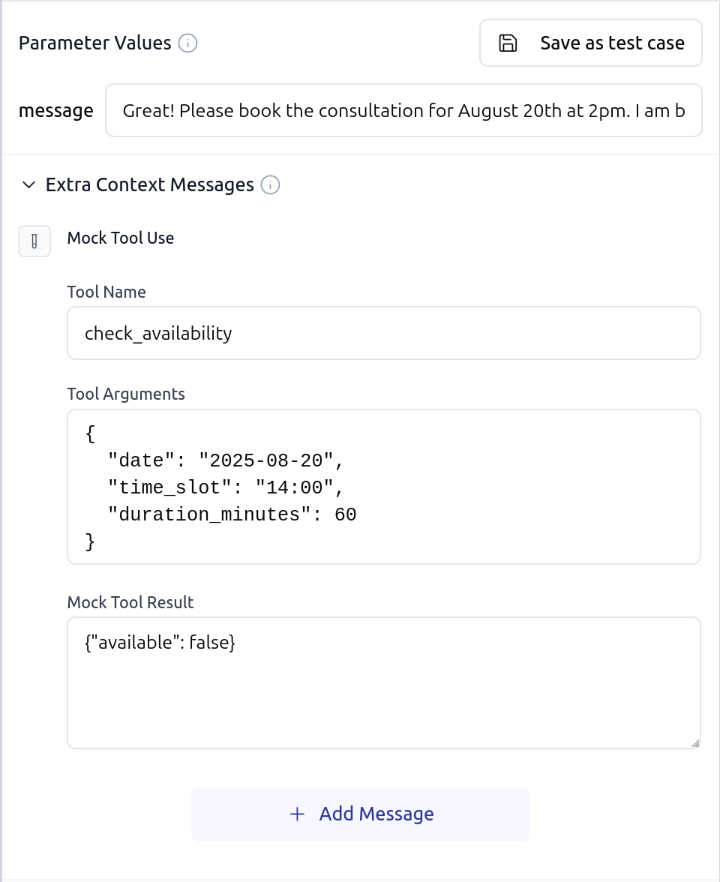Mock Tool Use Form
