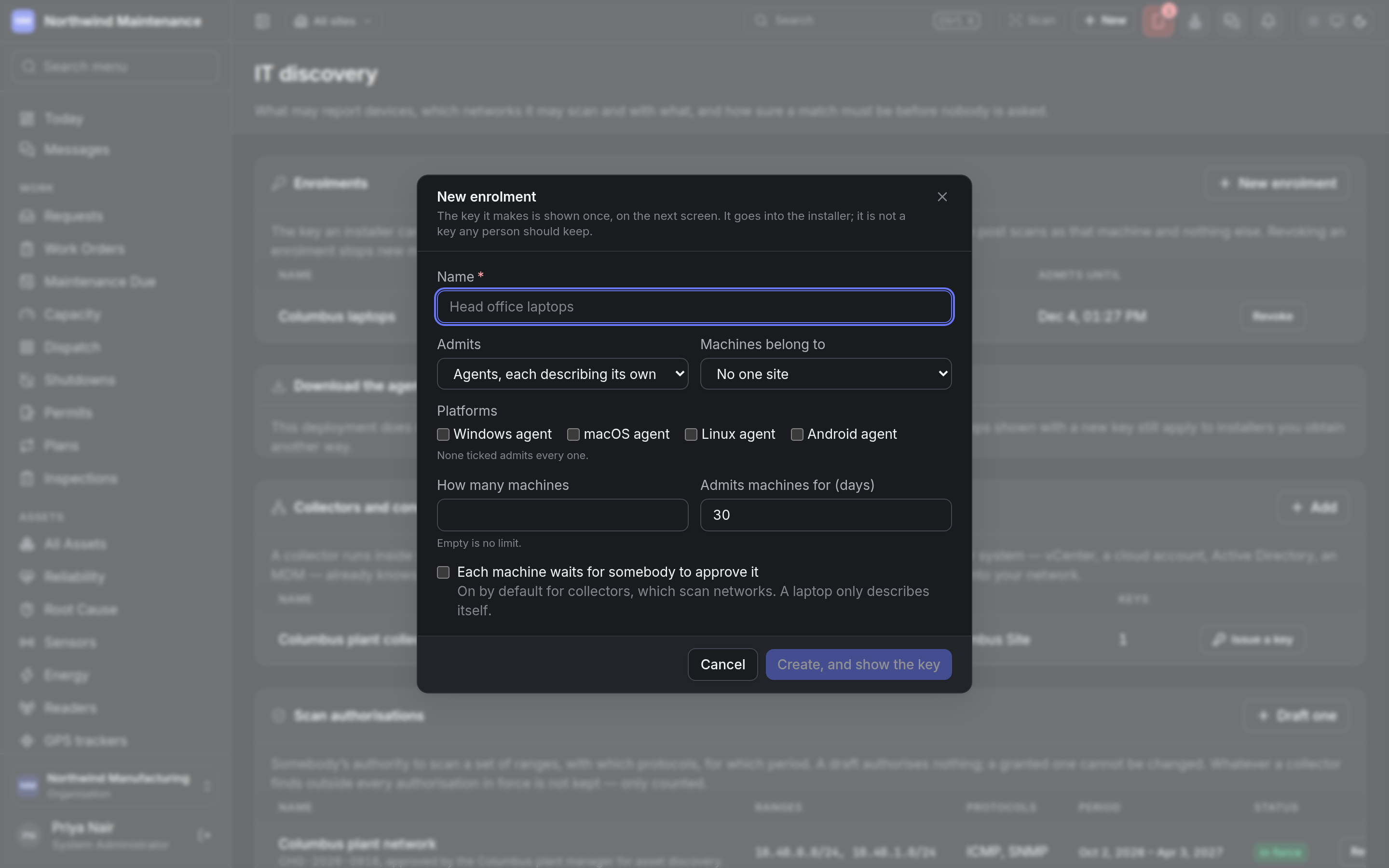 The new enrolment form