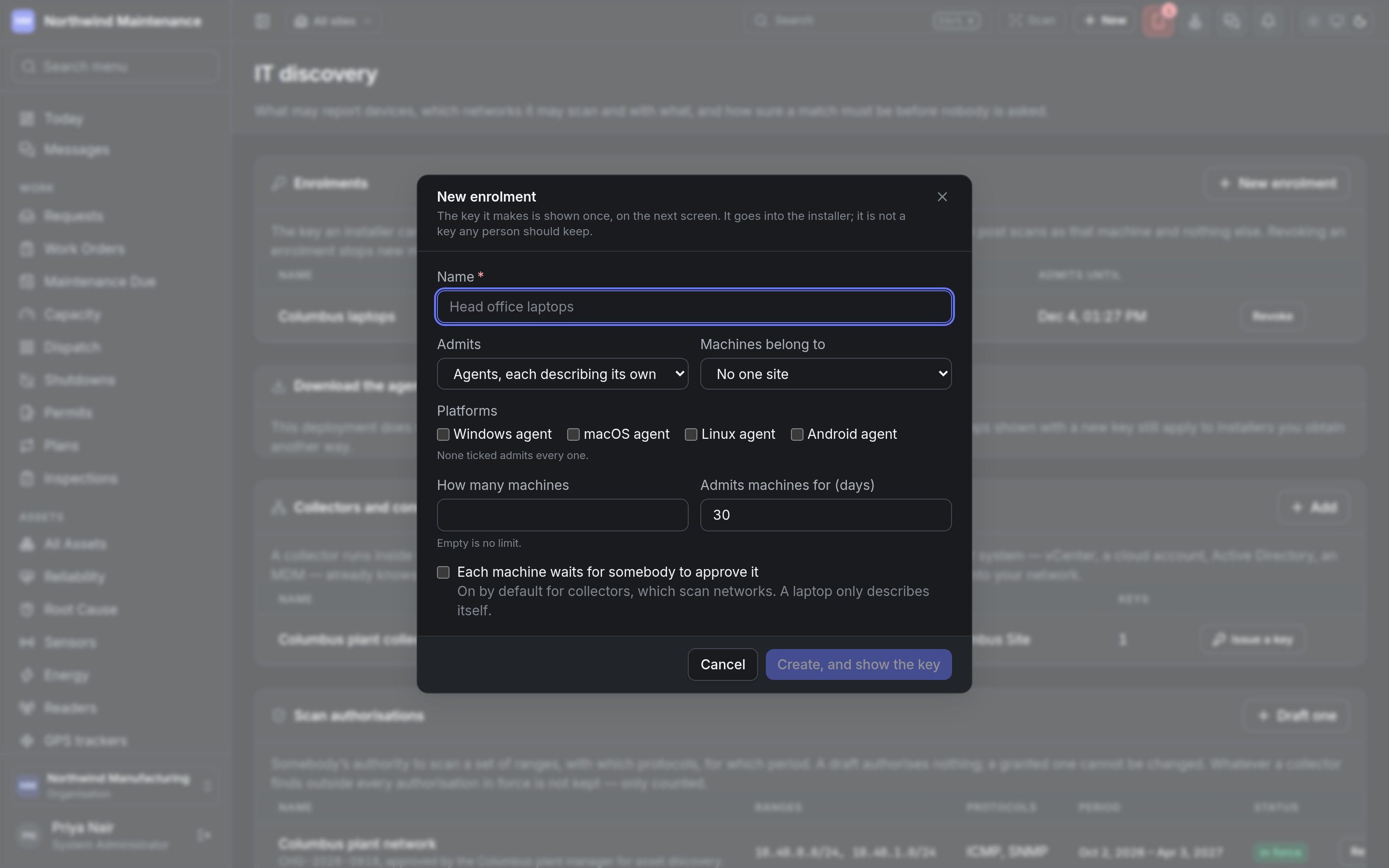 The new enrolment form
