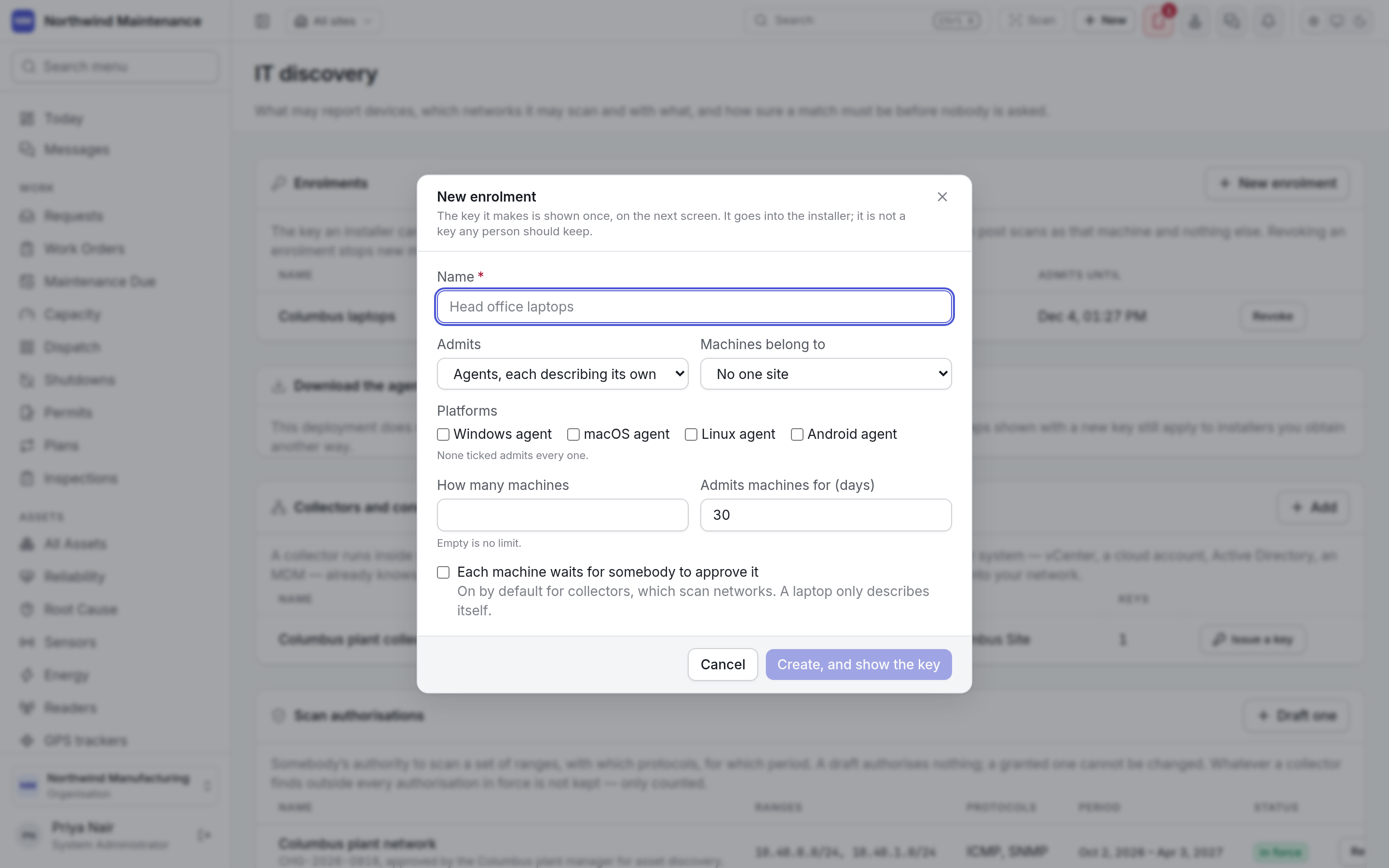 The new enrolment form