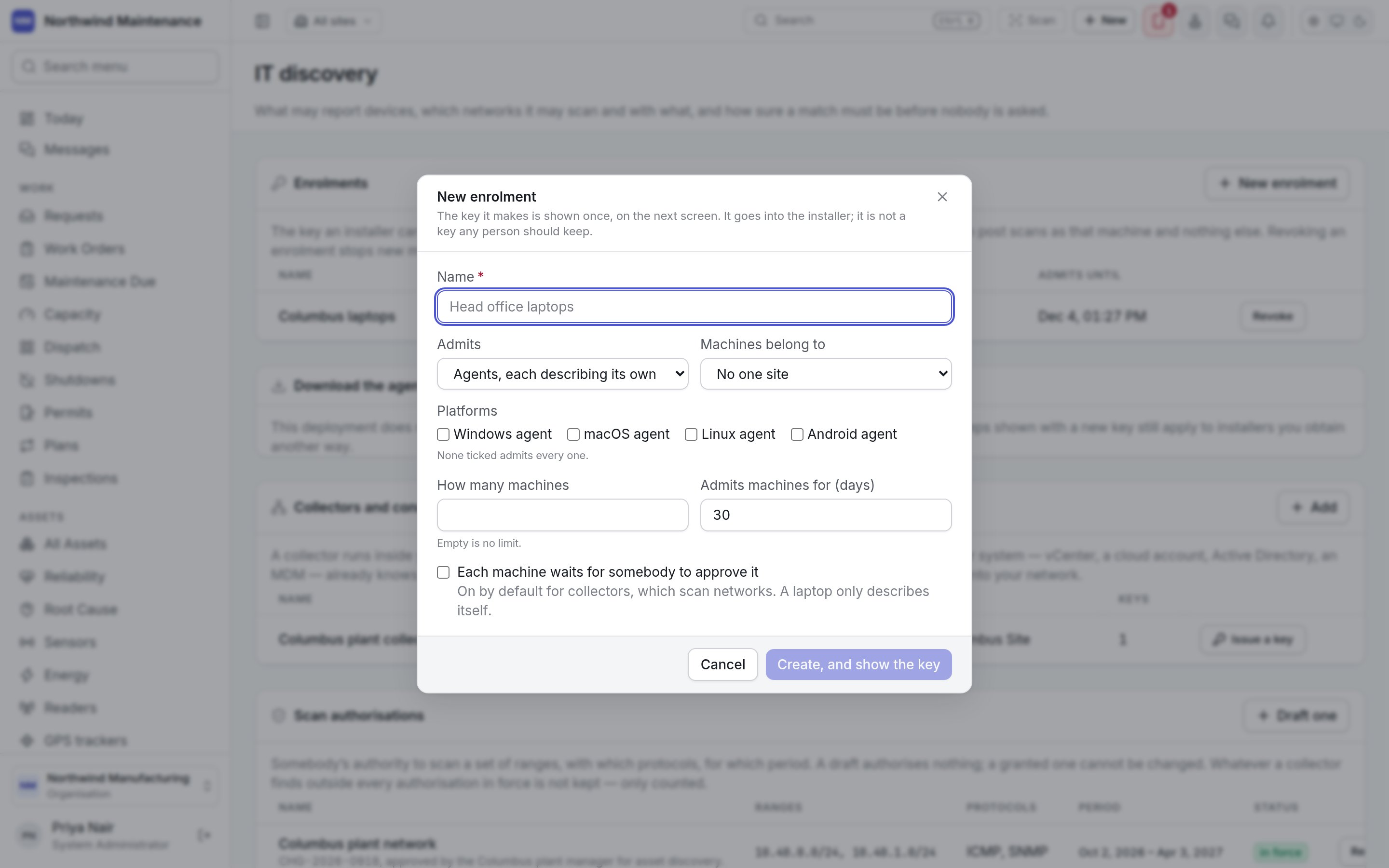 The new enrolment form
