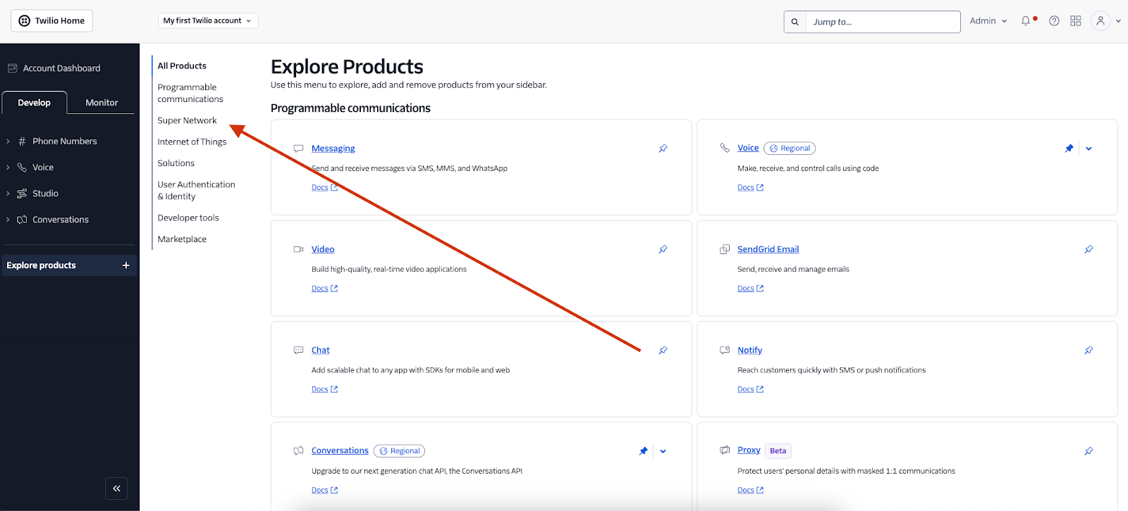 Import Twilio Step 3 Pn