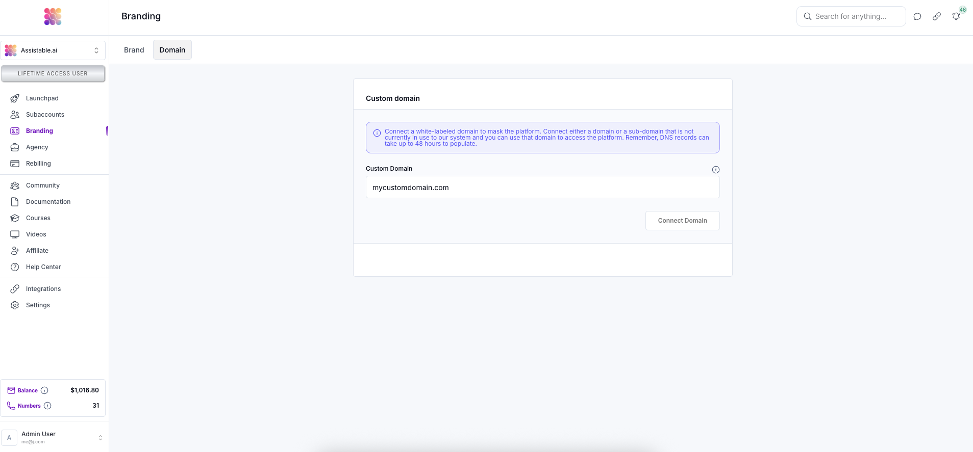 White Label Add Domain Pn