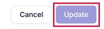 The Edit details form with the Update button highlighted
