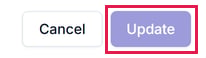 The Edit details form with the Update button highlighted