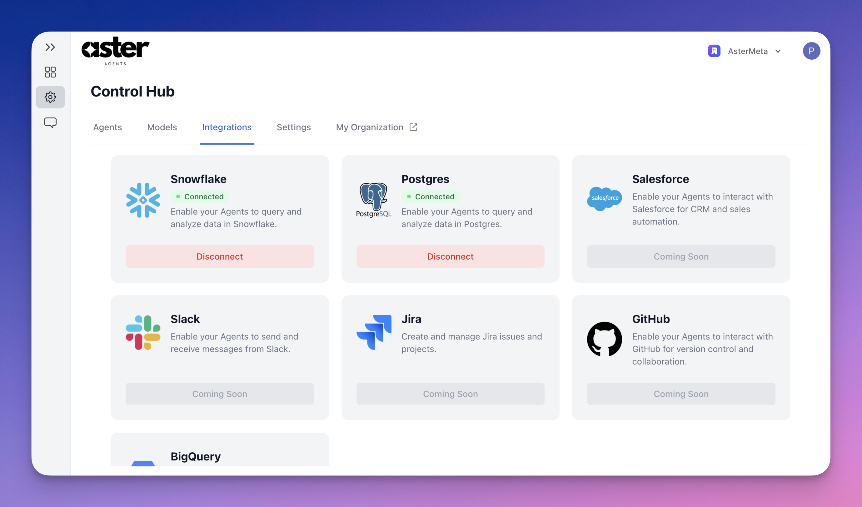 Enterprise Integrations Interface