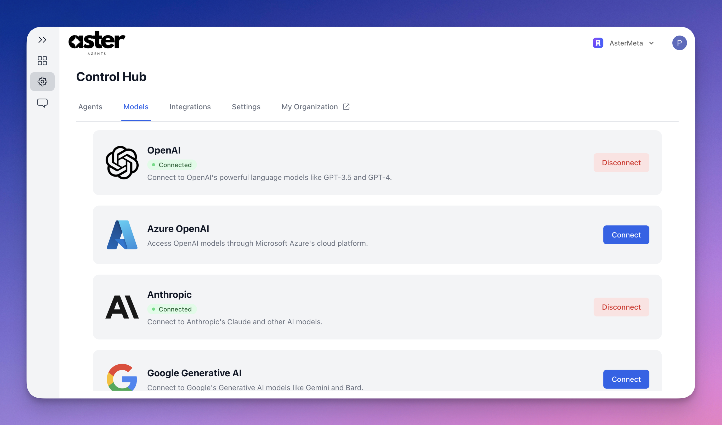 Model Providers Interface
