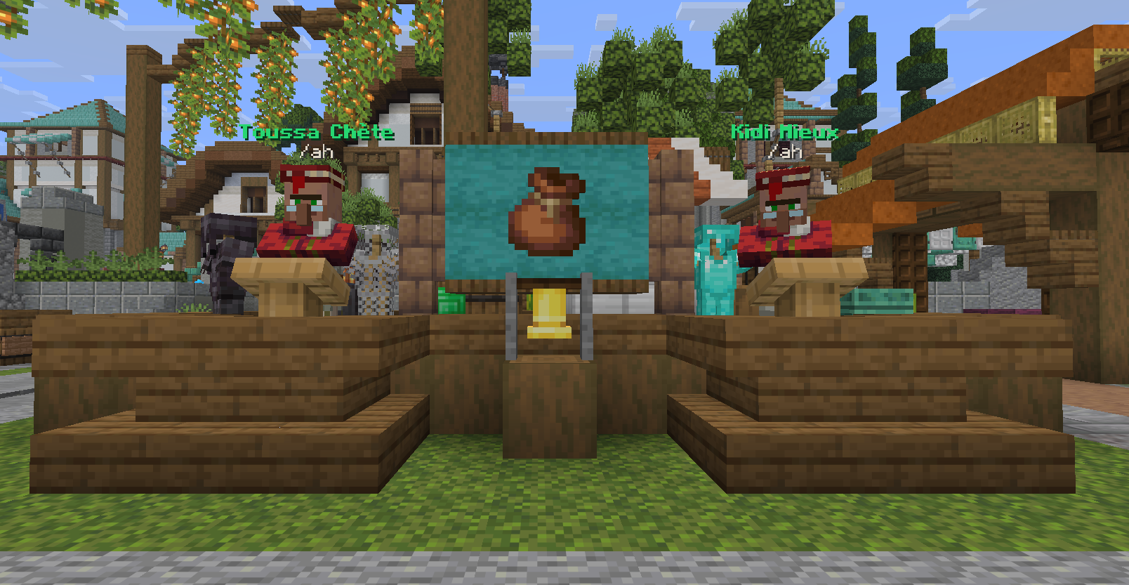 NPCs Toussa Chète et Kidi Mieux au AH du Spawn