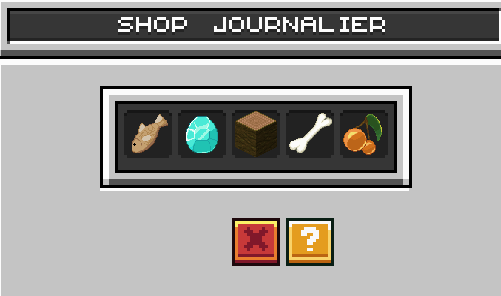 Menu du shop journalier