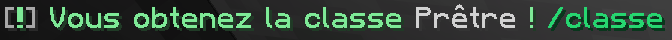 Message de l'obtention de la classe Prêtre