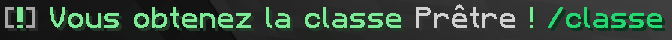 Message de l'obtention de la classe Prêtre