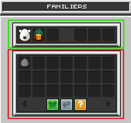 Fenêtre du menu /pets