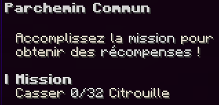 Exemple d'une mission de parchemin
