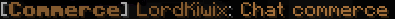 Exemple d'un message dans le chat Commerce