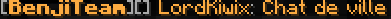 Exemple d'un message dans le chat d'une ville