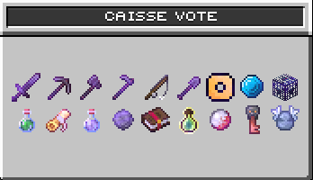 Contenu de la caisse de vote