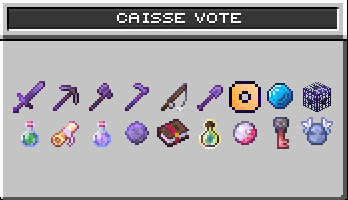 Contenu de la caisse de vote