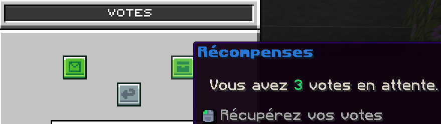 Menu de la commande /vote