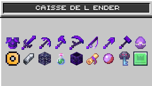 Menu caisse Ender