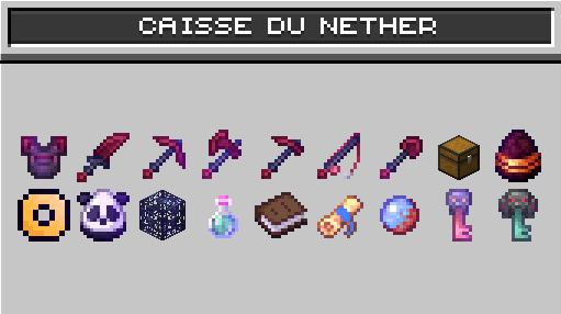 Menu caisse Nether