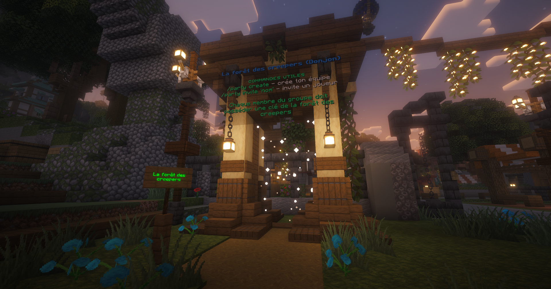portail du donjon creeper forest