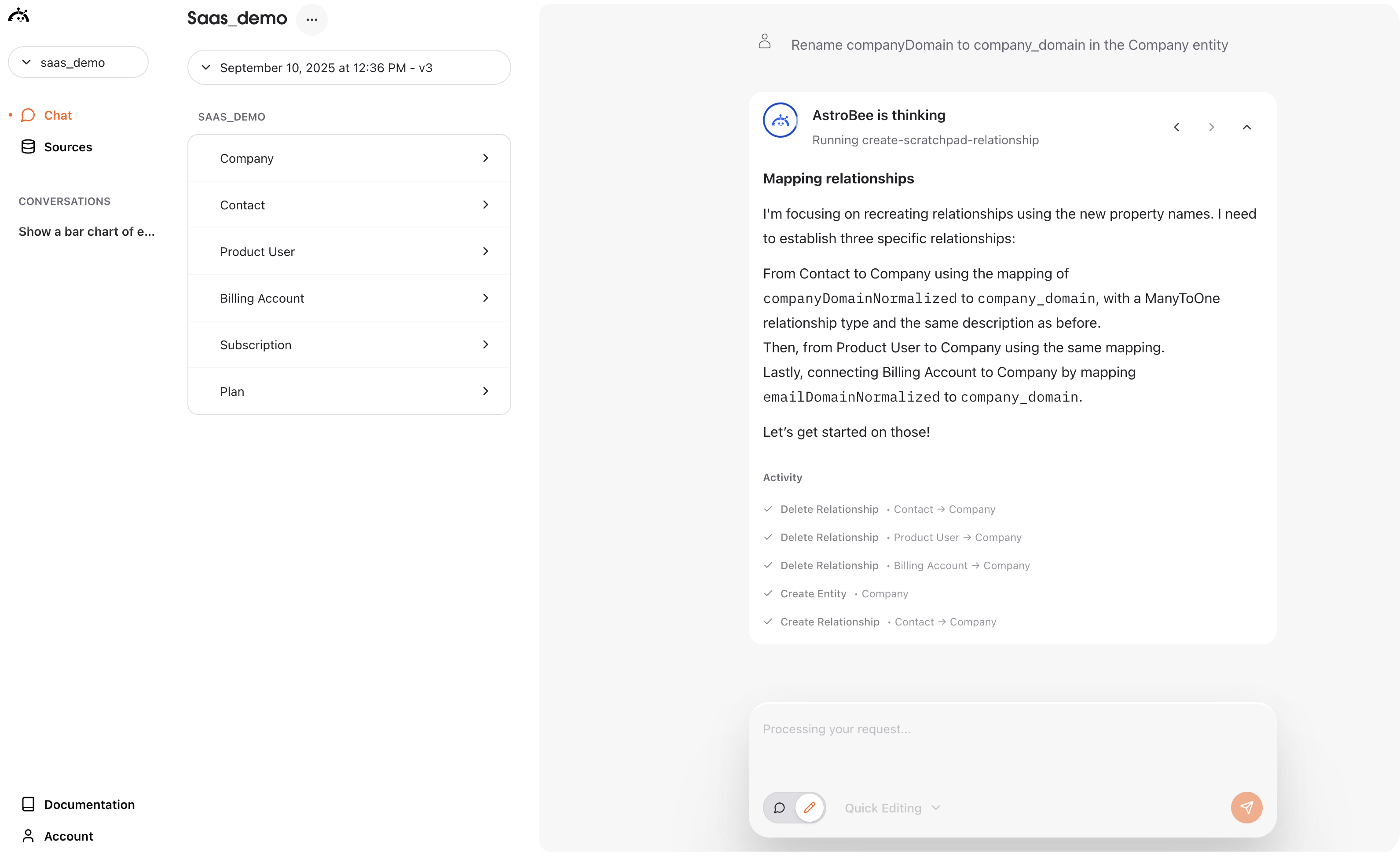 AI reasoning about request